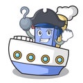 Pirate ship character cartoon style
