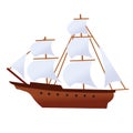 Pirate ship corsair vessel ghost ship Royalty Free Stock Photo