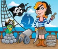 Pirate ship deck theme 8 Royalty Free Stock Photo