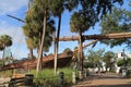 Pirate ship by scenic stroll at Disney resort