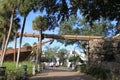 Pirate ship by scenic stroll at Disney resort