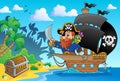 Pirate ship theme image 1 Royalty Free Stock Photo