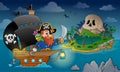 Pirate ship theme image 4 Royalty Free Stock Photo