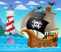 Pirate ship topic image 4 Royalty Free Stock Photo