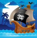 Pirate ship topic image 2 Royalty Free Stock Photo