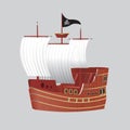 pirate ship. Vector illustration decorative design Royalty Free Stock Photo