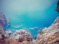 Pirate ship on the water of Mediteranean Sea