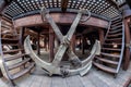 Pirate ship wood porthole detail Royalty Free Stock Photo