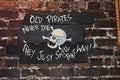 Pirate Sign in a Bar Royalty Free Stock Photo