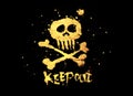 Pirate sign. Keep out! Royalty Free Stock Photo