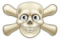 Pirate Skull and Crossbones Cartoon Royalty Free Stock Photo