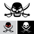 Pirate skull flag symbol