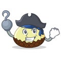 Pirate snake fruit character cartoon Royalty Free Stock Photo