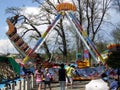 Large swing boat in Rabkoland amusement park in Rabka.