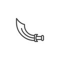 Pirate sword outline icon