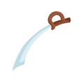 Pirate sword. Vector cartoon illustration Royalty Free Stock Photo