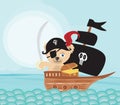 Pirate Teddy bear Royalty Free Stock Photo