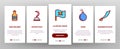 Pirate Things Onboarding Icons Set Vector