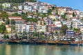 Pirate tourist boats in the port of Alanya. Royalty Free Stock Photo