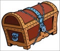 chest cartoon pirate treasure gold lock secret
