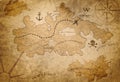 Pirate treasure map Royalty Free Stock Photo
