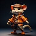 Charming Piratepunk Mouse In Zbrush Texture Exploration And Toy-like Proportions