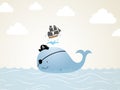 Pirate Whale Royalty Free Stock Photo