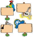 Pirate wooden signs collection