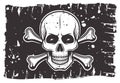Pirates black flag with skull and crossbones