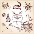 Pirates decorative icons set