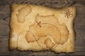 Pirates' old treasure map