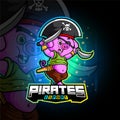 The pirates pig esport mascot design