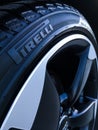 Pirelli tire close up Royalty Free Stock Photo