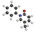 Pirfenidone idiopathic pulmonary fibrosis IPF drug molecule. IPF is a rare lung disease.