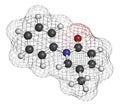 Pirfenidone idiopathic pulmonary fibrosis IPF drug molecule. IPF is a rare lung disease.