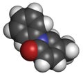 Pirfenidone idiopathic pulmonary fibrosis IPF drug molecule. IPF is a rare lung disease. Royalty Free Stock Photo