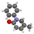 Pirfenidone idiopathic pulmonary fibrosis (IPF) drug molecule. IPF is a rare lung disease