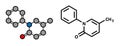 Pirfenidone idiopathic pulmonary fibrosis (IPF) drug molecule. IPF is a rare lung disease