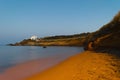 Pirgaki church in Paros island in Greece. Long exposure.