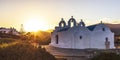 Greek Chapel With Three Bell Towers