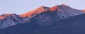 Pirin mountain peaks, Bulgaria at sunrise, banner Royalty Free Stock Photo