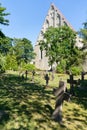 View of the ruins of the Pirita Convent and cemetery near Tallinn Royalty Free Stock Photo