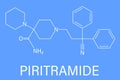 Piritramide molecule. Skeletal formula. Royalty Free Stock Photo