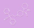 Piritramide opioid analgetic drug molecule. Skeletal formula. Royalty Free Stock Photo