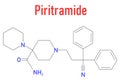 Piritramide opioid analgetic drug molecule. Skeletal formula. Royalty Free Stock Photo