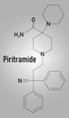 Piritramide opioid analgetic drug molecule. Skeletal formula. Royalty Free Stock Photo