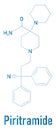 Piritramide opioid analgetic drug molecule. Skeletal formula. Royalty Free Stock Photo