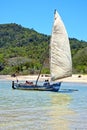 pirogue beach seaweed indian ocean madagascar people