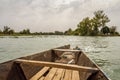 Pirogue on the Niger River Royalty Free Stock Photo