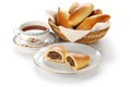 Piroshki, pirozhki, russian food Royalty Free Stock Photo